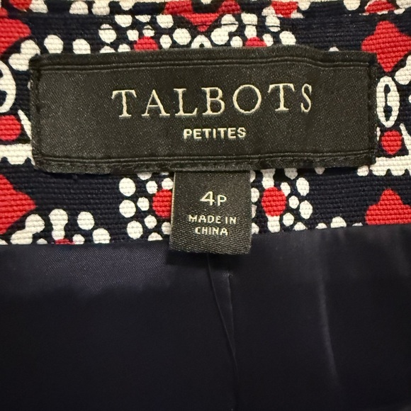 Talbots Petites Red & White Paisley Border Print Skirt – NWT – Size 4P - Picture 4 of 6